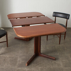 【発送の場合は即購入不可】 デンマーク gudme エクステンション ダイニングテーブル 北欧 ヴィンテージ ローズウッド Denmark グドメ 拡張式 伸長式 モダン 90401の画像