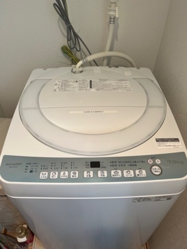 【美品】2022年製  SHARP シャープ全自動電気洗濯機　7.0kg