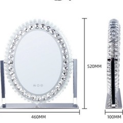 【ほぼ未使用・ドレッサーセット】机&女優ミラー&椅子の画像