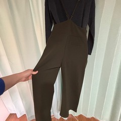 オリーブグリーン サロペット サイズF☆の画像