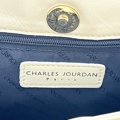 シャルル・ジョルダン ハンドバッグ 本革 アイボリーの画像