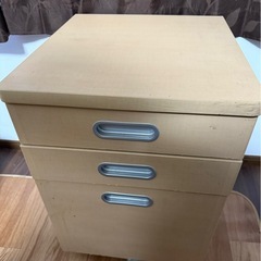 デスク　引き出しローラー付き　3段　机　リーモート 　の画像