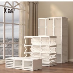 未開封Mayi Box ワードローブ一体折りたたみ式収納 扉付き衣類　15マスの画像