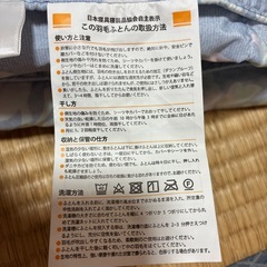 【新品・未使用品】羽毛肌掛け布団　ブルーの画像