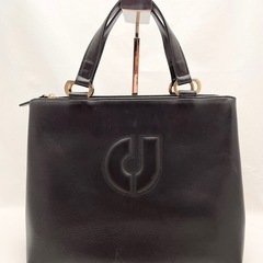 シャルル・ジョルダン ハンドバッグ レザー ブラックの画像