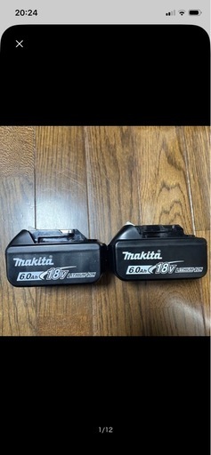 売れました　w-1 チェッカー表示有り　共に充電回数1回　マキタ 18V バッテリー　BL1860B 2個セット