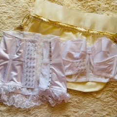 ブライダルインナー ブラとペチコートセット F70サイズ 収納袋付きの画像