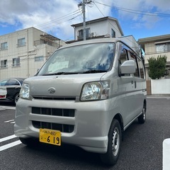 ダイハツ ハイゼットカーゴ 5MT ターボ 車検2年付き ミラー型ドラレコ CarPlay対応ナビ ETC シートカバー新品　LEDヘッドライト球新品 パワステ エアコンあり 距離浅め 個人所有 これから配送等始める方にぜひ！ 自走引き渡しOKの画像