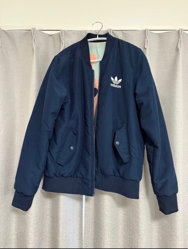 【美品】adidas ネイビー　リバーシブルジャケット✖️2