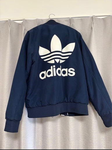 【美品】adidas ネイビー　リバーシブルジャケット✖️2