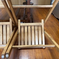 （取引中） 椅子　折りたたみ　２脚
の画像