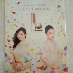 メナード　ノベルティ　ポーチとクリアファイルの画像