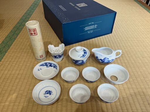 楽天市場】中国茶器セット 中国景徳鎮製 手描き茶杯セット : 中国貿易 景徳鎮　中国茶器10点セット