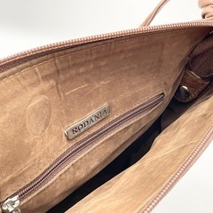 オーストリッチ ショルダーバッグ  ブラウンの画像