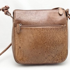 オーストリッチ ショルダーバッグ  ブラウンの画像