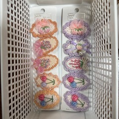 引っ越し整理 かぎ編みヘアピン／1点50円の画像