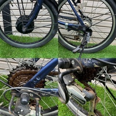 Peltech TDN-206L 折り畳み式電動アシスト自転車 6段変速ギア 20インチ 6AH 【バッテリー充電器付】整備済み の画像