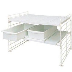 シンク下 収納 伸縮棚 伸縮式 キッチン収納 スリム 整理整頓 アイリスオーヤマの画像