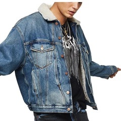 【ほぼ未使用】DIESEL（ディーゼル）ボアデニムジャケット・裏ボア・メンズの画像