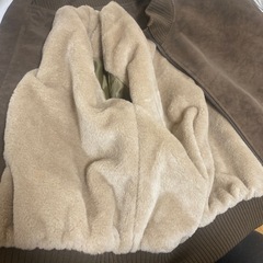 ブラウン合成皮革ジャケット Mサイズの画像