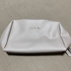 メイクポーチ　大容量　自立　ベージュの画像