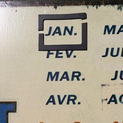 LA POULE AU POT ブリキ 看板 万年カレンダー アンティーク風の画像