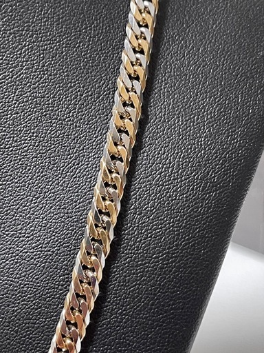 美品　K18/Pt850 6面Wコンビ喜平ネックレス