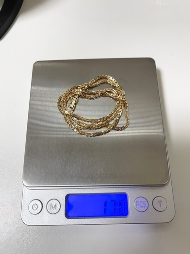 新品未使用　レールチェーンネックレス