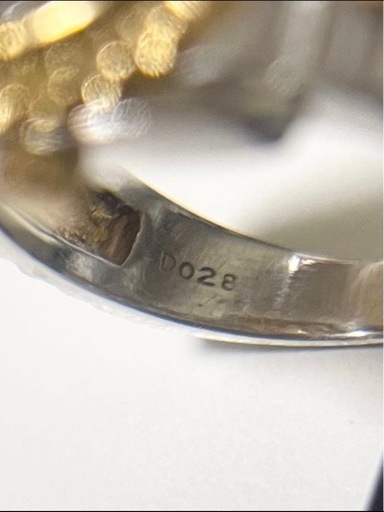 Pt900/K18 ダイヤモンドコンビリング　9.5号　0.28ct