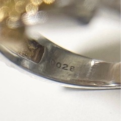 Pt900/K18 ダイヤモンドコンビリング　9.5号　0.28ctの画像