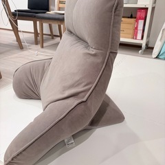 [ドウシシャ] 肘付きクッション いつでも背もたれ ベッド上 フロアクッション ブラウンの画像