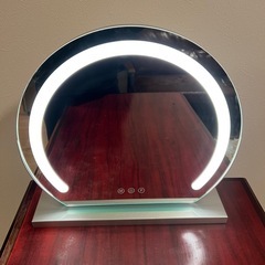 LED付き 卓上化粧鏡（女優ミラー）円形／3色調光／40cmの画像