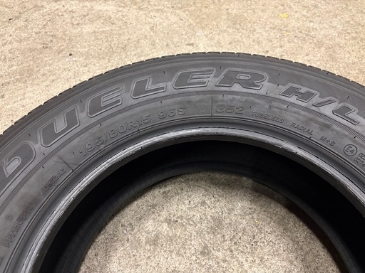 新車外し納車前外し BS 195/80R15 4本 ほぼ新品夏タイヤ ジムニーシエラノマド 9.9分山