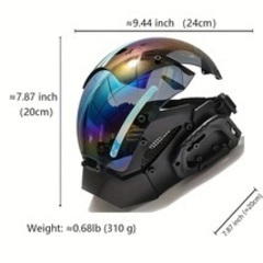 スターウォーズの世界のようにコスプレにヘルメットマスクイカしたデザインの画像