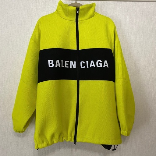 Balenciagaロゴジップアップジャケット ネオンイエロー ボアジャケ