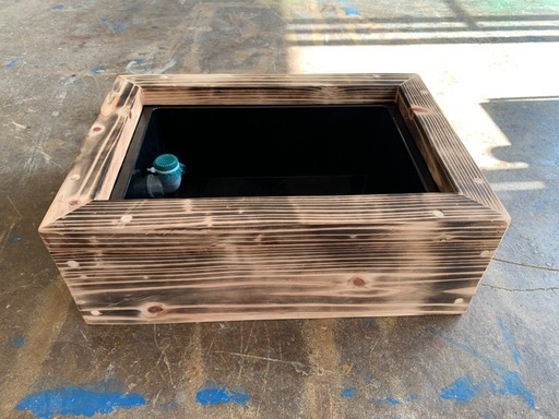 オーバーフロー加工 木枠付き メダカ飼育容器（NVBOX13）発送対応可