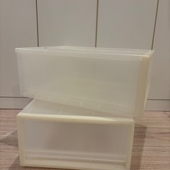 無印良品　MUJI  ポリプロピレン　衣装ケース　2個セットの画像