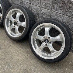 INTER MILANO VOLTEC HS-2 18×7.5J 　+48 　18インチ深リムホイール4本タイヤ付きの画像