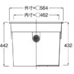 (ジャンク品)床下収納庫 600×600用 深型タイプ アイボリー(PP) の画像