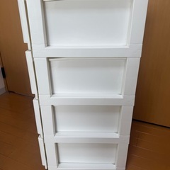 工具不要で組み立て簡単ワイドチェスト デコニーCV2 幅34cm 4段 ホワイトの画像