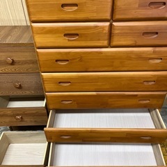 7段チェスト  木製タンス セットの画像