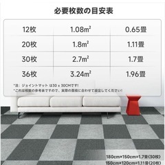 新品　ジョイントマット30*30cm&30枚入　ライトグレー&ダークグレーの画像