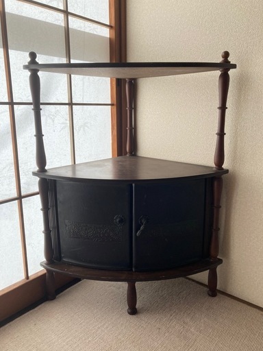 2/10まで】昭和レトロ コーナー棚 収納家具 (こんた) 川間の収納家具