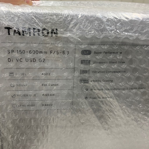 TAMRON 150-600mm f/5-6.3 新品未使用