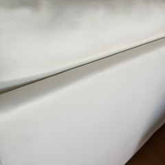 傷・汚れに強い 3人掛けソファ 合皮 アイボリー商品コード1150183 の画像