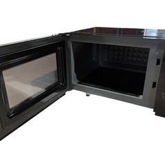 電子レンジ ヘルツフリー 約20L シンプル操作 ブラックの画像