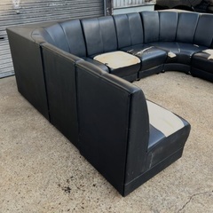 破れあり ボックスソファ スナック パブ ラウンジ カラオケ喫茶 店舗 ソファ イス 8点セットの画像