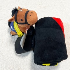 【未使用】サラブレッドコレクション リバティアイランド秋華賞 ぬいぐるみ付きブランケットの画像