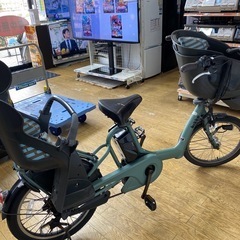 🩵👶前後子供乗せ👧🩷ブリヂストン BRIDGESTONE 電動アシスト自転車 bikke POLAR e 20型 13.2Ah 内装3段変速  BP0D37 bikke POLAR e 　T.レトログリーン🚴NO.2267Fの画像
