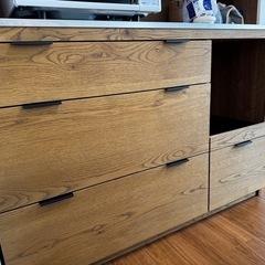 unico ウニコ ADDAY オーク材 キッチンボード レンジボード 食器棚の画像